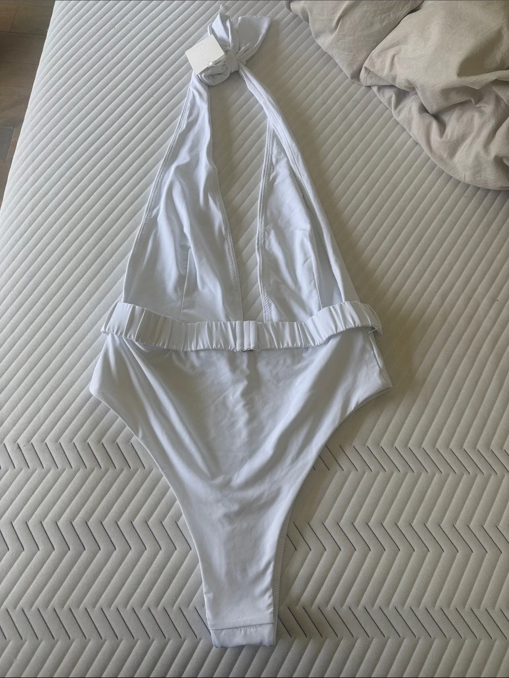 NWT ALT Swim / Celeste Plunge One Piece - White - L - Picture 4 of 4